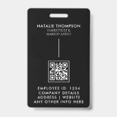 Foto ID Card Moderner QR Code Benutzerdefinierter Ausweis (Rückseite)
