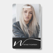 Foto ID Card Moderner QR Code Benutzerdefinierter Ausweis (Vorderseite)