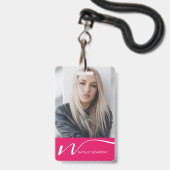 Foto ID Card Moderner QR Code Benutzerdefinierter  Ausweis (Vorderseite mit Lanyard)