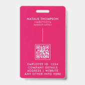 Foto ID Card Moderner QR Code Benutzerdefinierter  Ausweis (Rückseite)