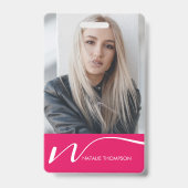 Foto ID Card Moderner QR Code Benutzerdefinierter  Ausweis (Vorderseite)