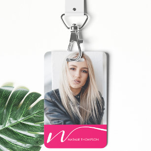 Foto ID Card Moderner QR Code Benutzerdefinierter Ausweis