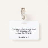 Foto ID Clip Covid 2-seitige ID-Abzeichen Ausweis (Rückseite mit Klammer)