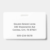 Foto ID Clip Covid 2-seitige ID-Abzeichen Ausweis (Rückseite)