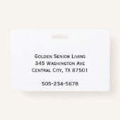 Foto ID Clip Covid 2-seitige ID-Abzeichen Ausweis (Rückseite)