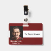 Foto-ID-Clip Doppelseitige Anpassung des Abzeichen Ausweis (Vorderseite mit Clip)