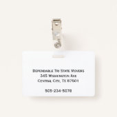 Foto-ID-Clip Doppelseitige Anpassung des Abzeichen Ausweis (Rückseite mit Klammer)