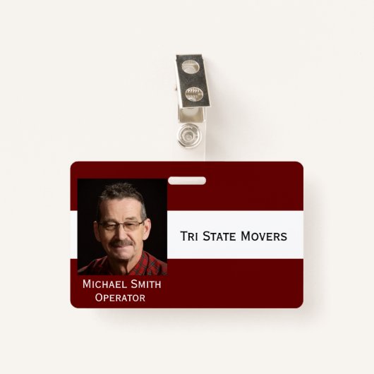 Foto-ID-Clip Doppelseitige Anpassung des Abzeichen Ausweis (Vorderseite mit Klammer)