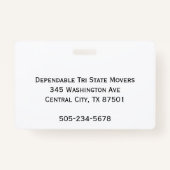 Foto-ID-Clip Doppelseitige Anpassung des Abzeichen Ausweis (Rückseite)