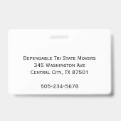 Foto-ID-Clip Doppelseitige Anpassung des Abzeichen Ausweis (Rückseite)