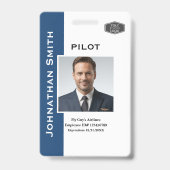 Foto ID Company Security ID QR Code Pilot Ausweis (Vorderseite)