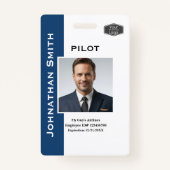 Foto ID Company Security ID QR Code Pilot Ausweis (Vorderseite)