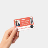 Foto-ID Coral Orange Abzeichen Ausweis (Handheld)