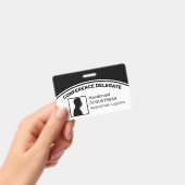 Foto-ID-Delegat für benutzerdefinierte Logos BLACK Ausweis (Handheld)