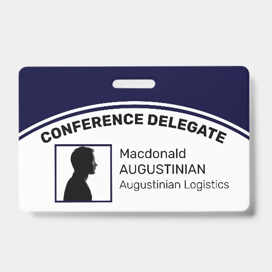 Foto-ID-Delegat für kundenspezifische Logos NAVY B Ausweis (Vorderseite)