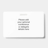 Foto-ID-Delegat PINK für benutzerdefinierte Logos Ausweis (Back)