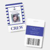 Foto-ID der Crew Nautic Stripes Ausweis (Vorder- & Rückseite)