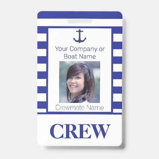 Foto-ID der Crew Nautic Stripes Ausweis (Vorderseite)