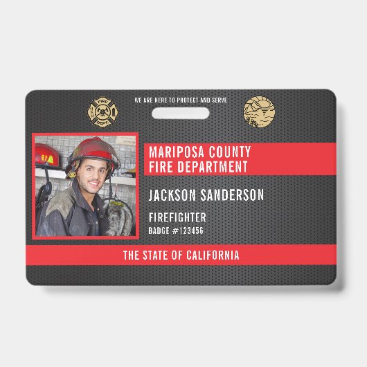 Foto-ID der Feuerwehr Ausweis (Vorderseite)