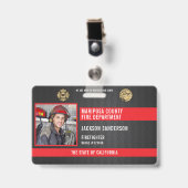 Foto-ID der Feuerwehr Ausweis (Vorderseite mit Clip)