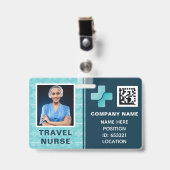 Foto-ID der Krankenschwester Ausweis (Vorderseite mit Clip)