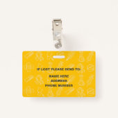 Foto-ID der medizinischen Intensivstation Ausweis (Rückseite mit Klammer)