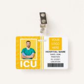 Foto-ID der medizinischen Intensivstation Ausweis (Vorderseite mit Klammer)