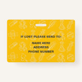 Foto-ID der medizinischen Intensivstation Ausweis (Rückseite)