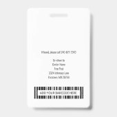 Foto-ID des Arztes Ausweis (Rückseite)