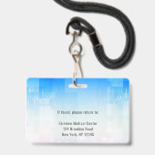 Foto-ID des Arztes Ausweis (Rückseite mit Schlüsselband)