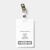 Foto-ID des Arztes Ausweis (Rückseite mit Clip)