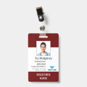 Foto-ID des Arztes Ausweis (Vorderseite mit Clip)
