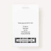 Foto-ID des Arztes Ausweis (Rückseite)