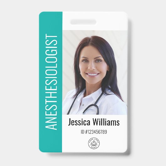 FOTO-ID des Arztes im Krankenhaus Ausweis (Vorderseite)