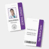 FOTO-ID des Arztes im Krankenhaus Ausweis (Front & Back)