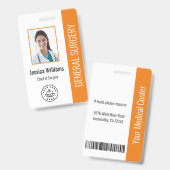 FOTO-ID des Arztes im Krankenhaus Ausweis (Front & Back)