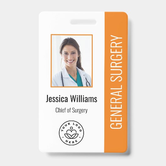 FOTO-ID des Arztes im Krankenhaus Ausweis (Front)