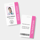 FOTO-ID des Arztes Pink Ausweis (Front & Back)