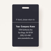 Foto-ID des benutzerdefinierten Geschäftspartners Ausweis (Rückseite)