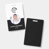 Foto-ID des benutzerdefinierten Logos | Modernes S Ausweis (Vorder- & Rückseite)