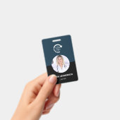 Foto-ID des benutzerdefinierten Logos | Navy Blue Ausweis (Handheld)