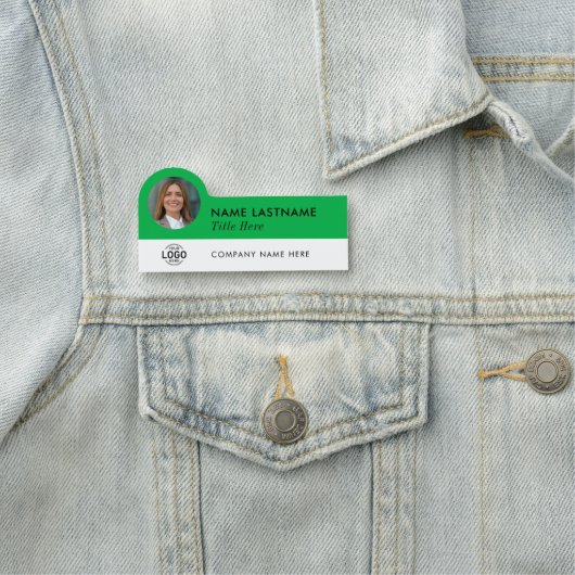 Foto-ID des benutzerdefinierten Logos Titel Grüner Namensschild (Beispiel)