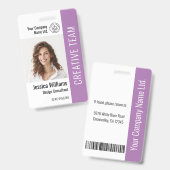 Foto-ID des benutzerdefinierten Mitarbeiternamens  Ausweis (Front & Back)