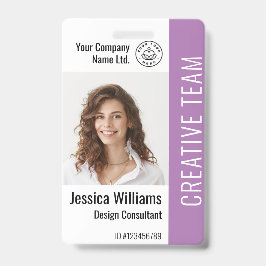 Foto-ID des benutzerdefinierten Mitarbeiternamens Ausweis