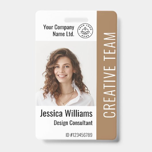 Foto-ID des benutzerdefinierten Mitarbeiternamens Ausweis (Front)