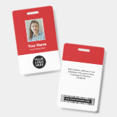 Foto-ID des benutzerdefinierten Red Employee-Logos Ausweis (Vorder- & Rückseite)