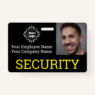 Foto-ID des beruflichen Black Security Guards Ausweis