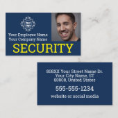 Foto-ID des beruflichen Sicherheitsdienstes auf bl Visitenkarte (Vorne/Hinten)