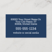 Foto-ID des beruflichen Sicherheitsdienstes auf bl Visitenkarte (Rückseite)