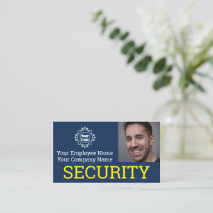 Foto-ID des beruflichen Sicherheitsdienstes auf bl Visitenkarte
